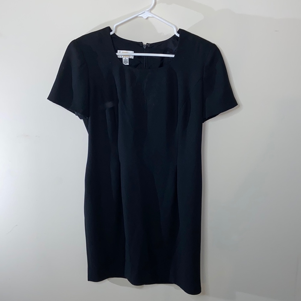 Vintage Talbots Petites Black Work Dress Size 6
